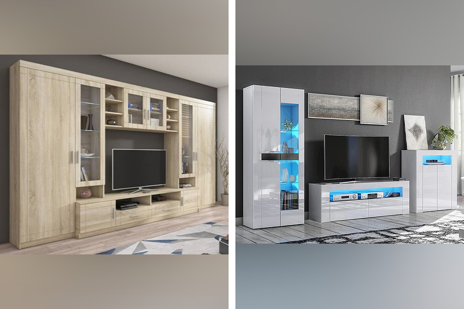 С гардероб или с LED светлини, и големите секции изглеждат добре