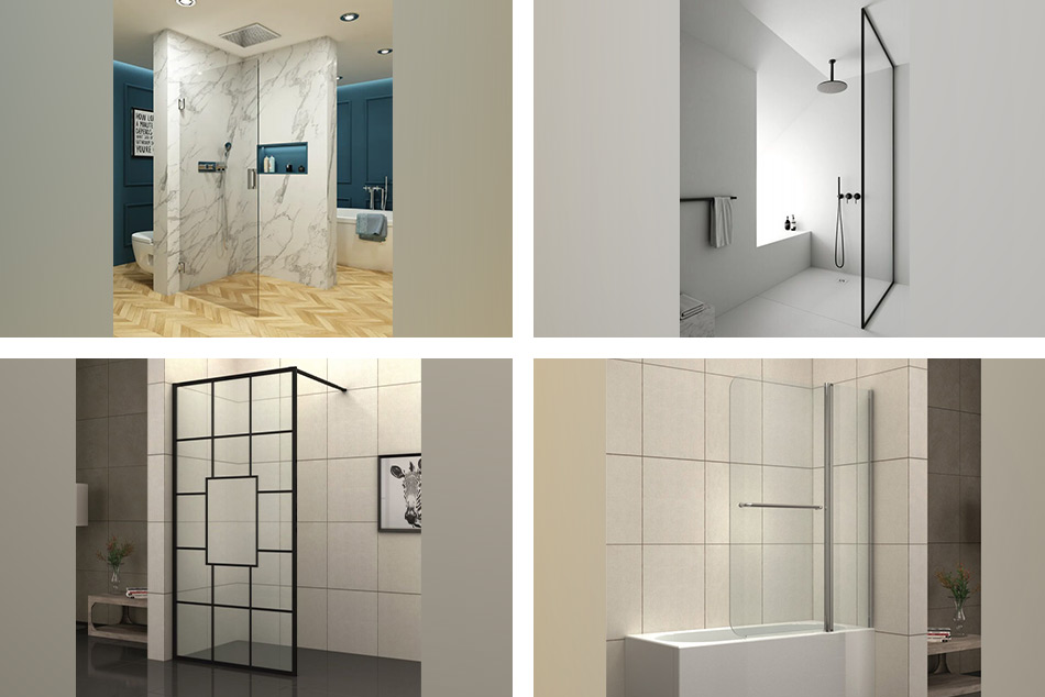 Типа на монтажа на паравана за баня